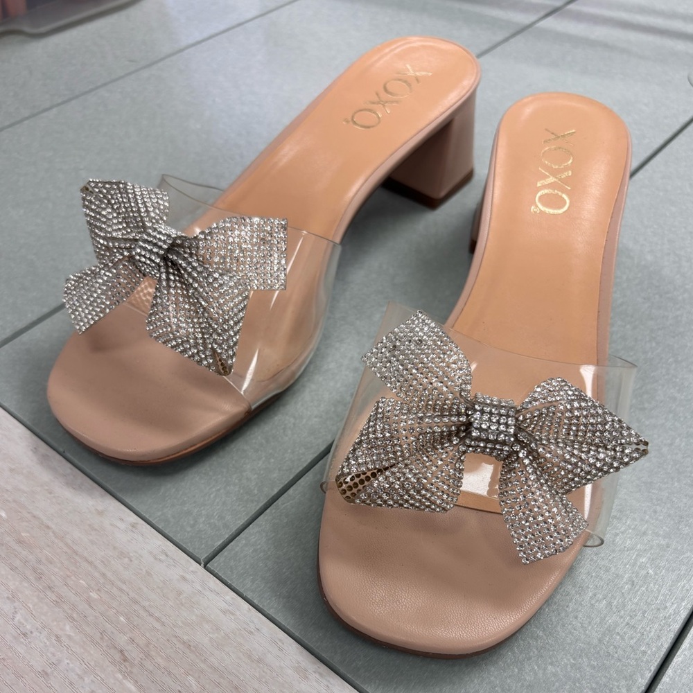 XOXO Bow Wedge Sandal